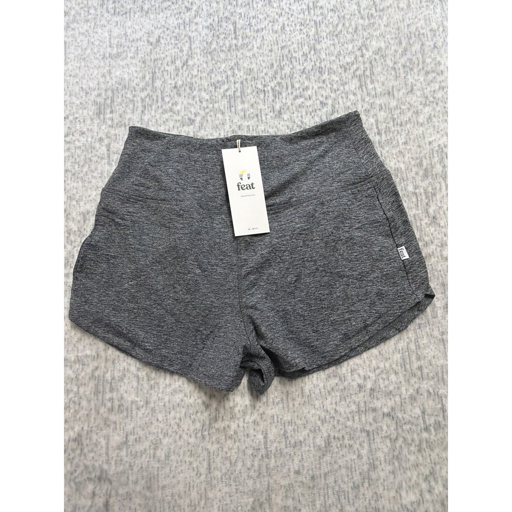 Feat FlowTech‎ Roam Short Heather Charcoal Gray Activewear Lounge Womens Small